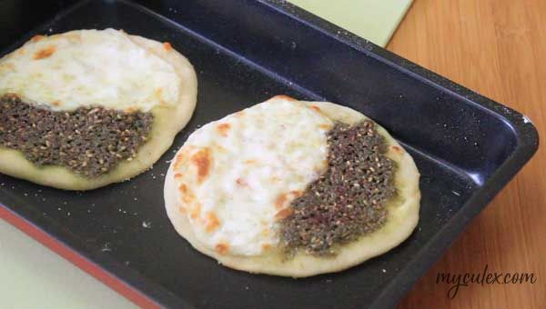 Cheese Zaatar Manakeesh knead-dough