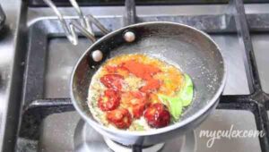 6. Tempering for Tomato Pappu.