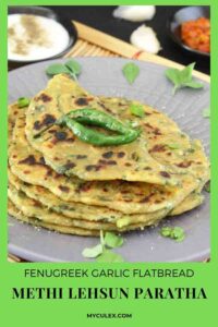 MEthi garlic  paratha pin for later