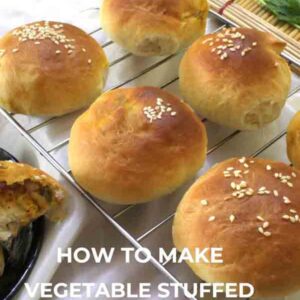 Vegetable Stuffed Homemade Buns pin recipe