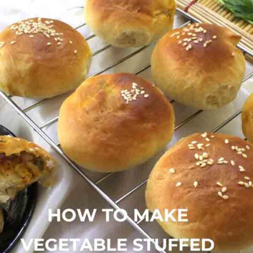 Vegetable Stuffed Homemade Buns | Stuffed Veggie Buns Recipe • My ...