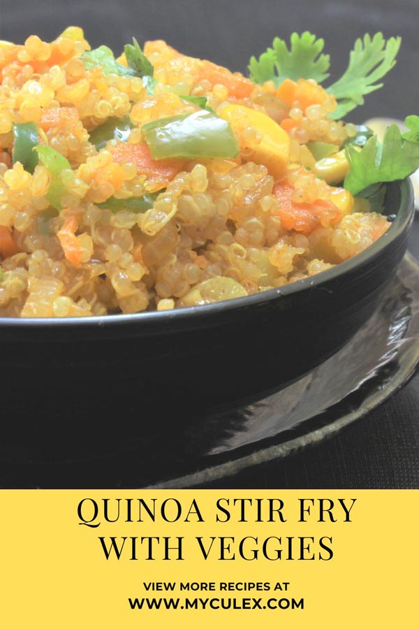 Quinoa stir fry with veggies