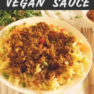 pasta with vegan sauce