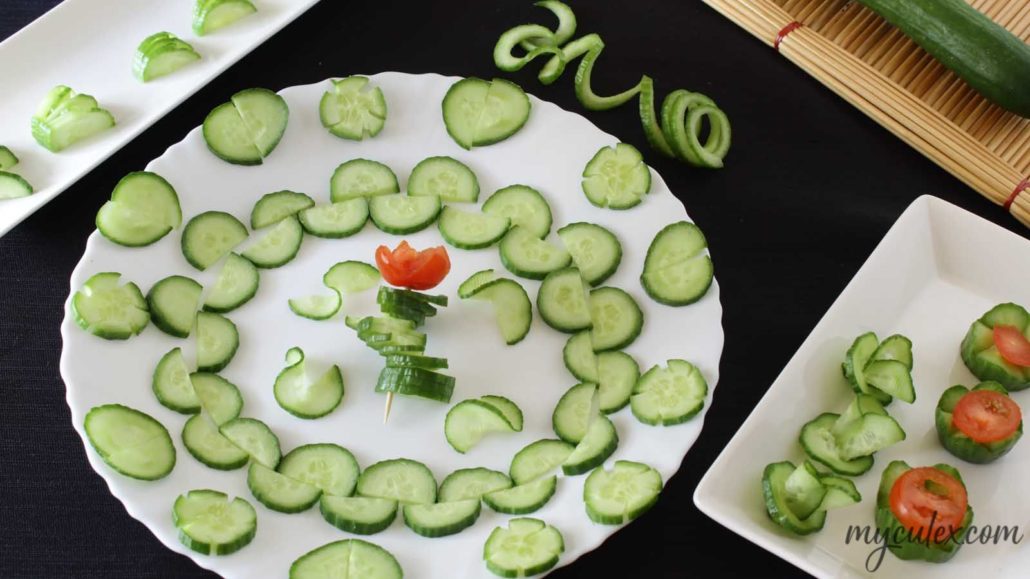 Cucumber Garnish 8 Ways
