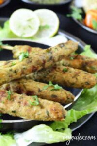 smoky chicken seekh kebab
