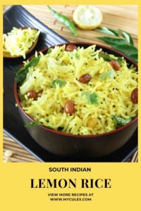 South Indian Lemon Rice Pin