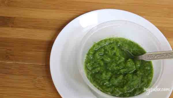 Coriander paste is ready to use
