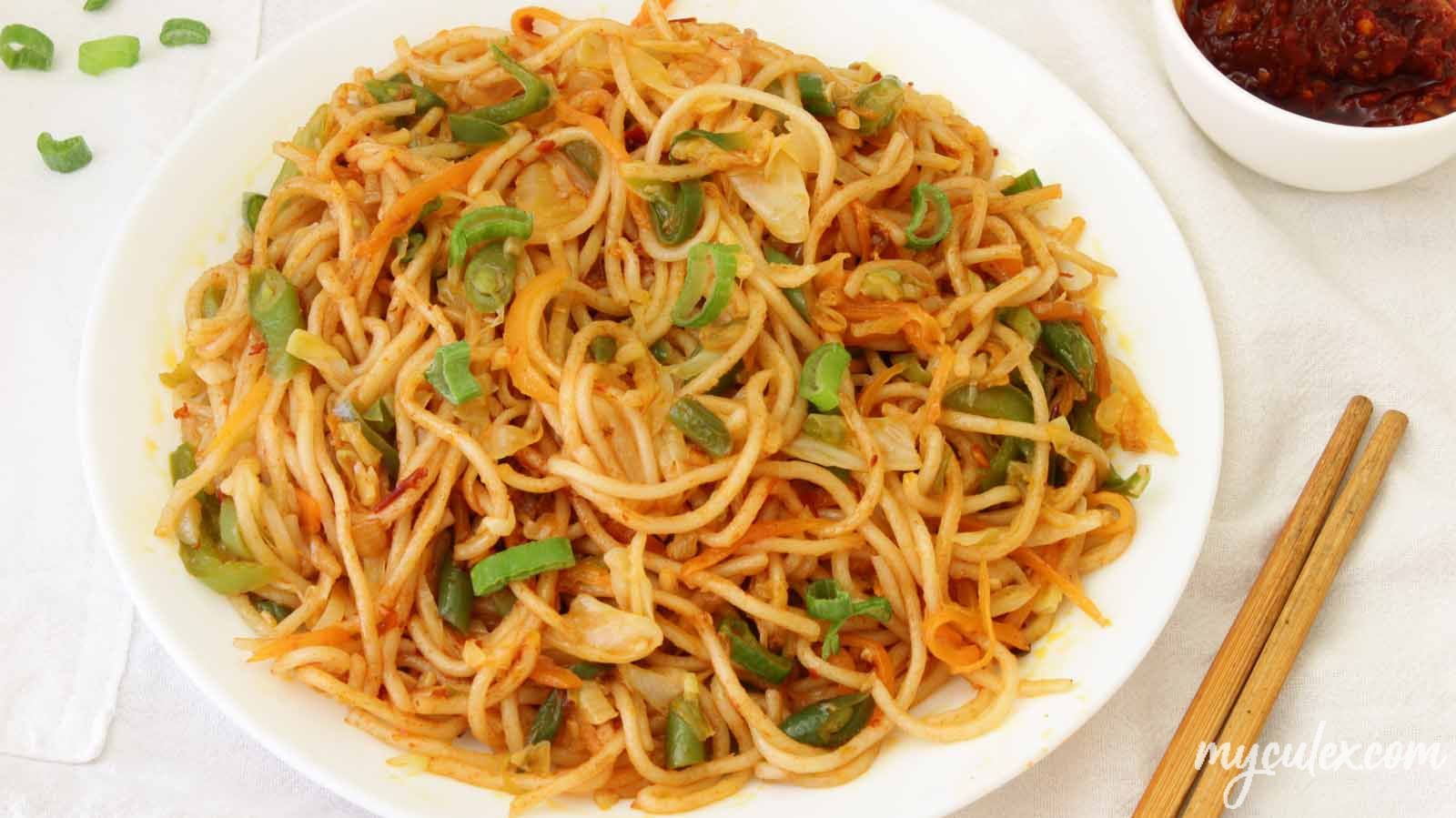 Schezwan Hakka Noodles With Veggies My Culinary Expressions