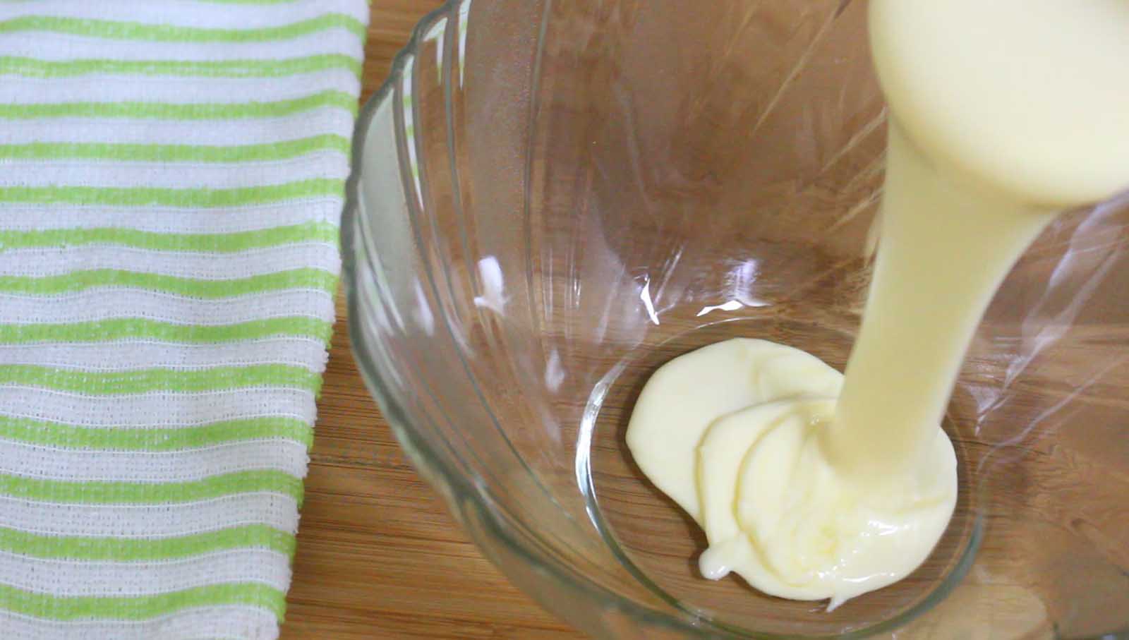 1 add condensed milk to butter