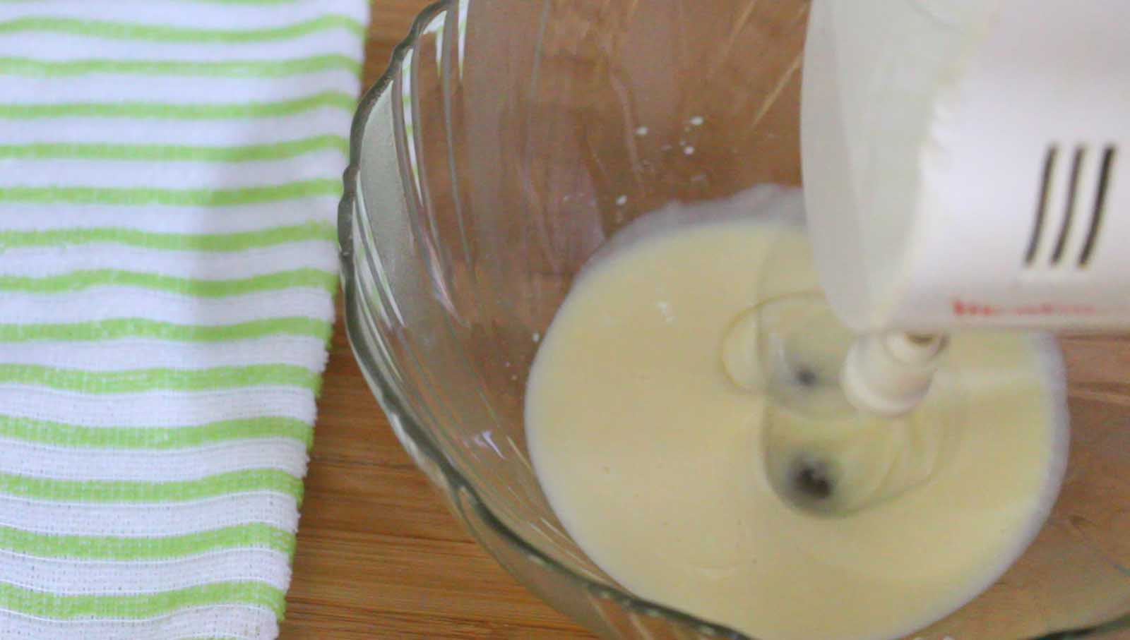 2 whisk milk and butter