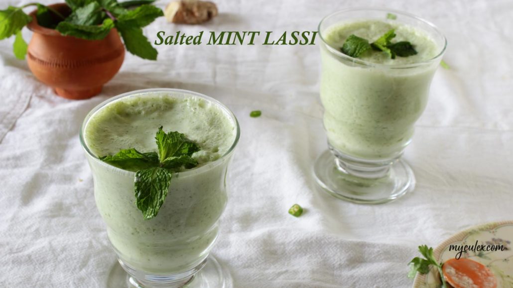 Salted Mint Lassi | Namkeen Pudina Lassi