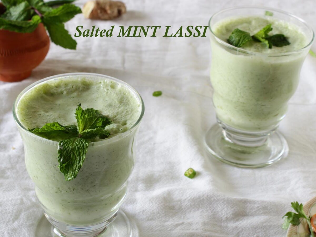 Mint Lassi - Smell the Mint Leaves