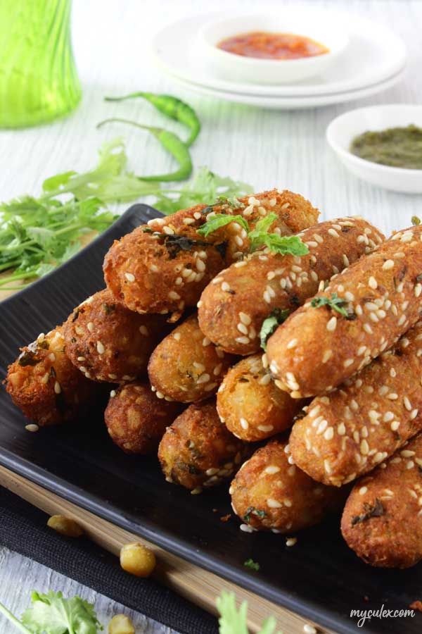 Aloo Chana Dal Kebabs | Potato Lentils Rolls