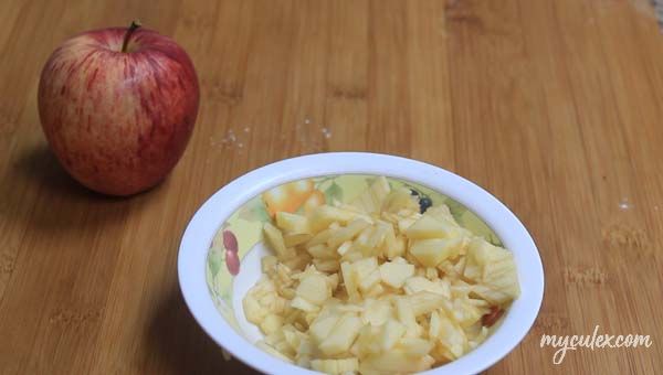 peel and chop apple