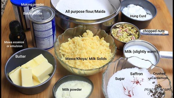 ingredients for mawa cake