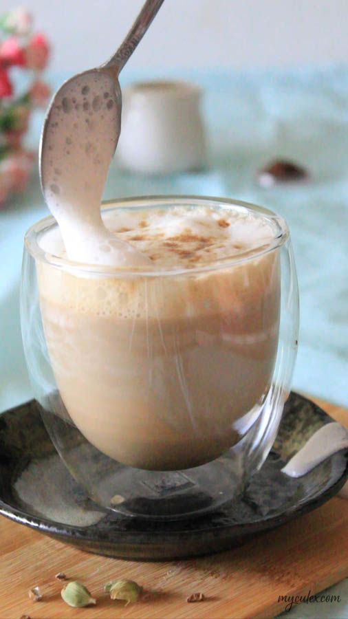 Cardamom Caffe Latte | Coffee Latte • My Culinary Expressions