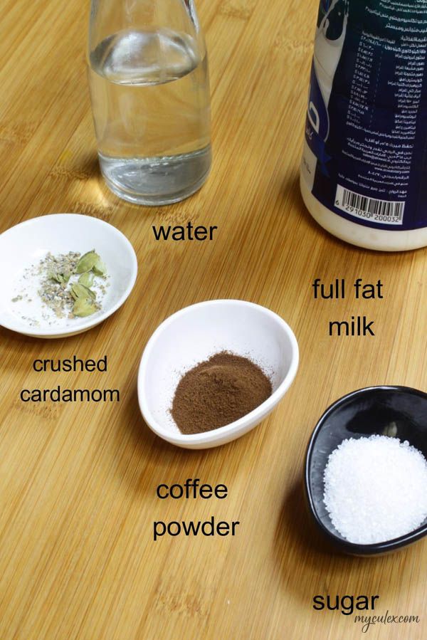 Latte ingredients