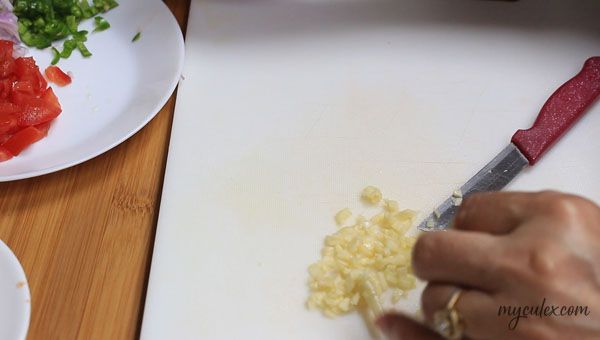 finely chop garlic