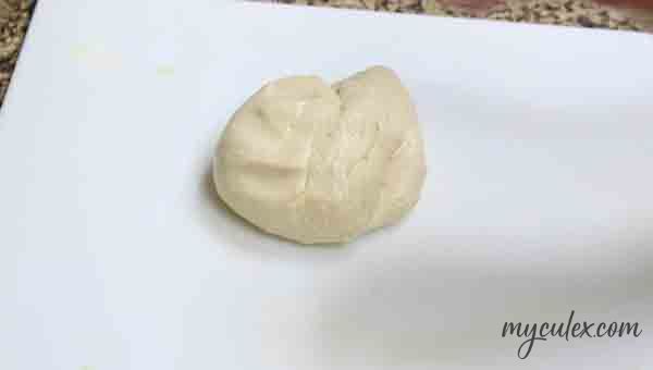 10. smooth dough after kneading.