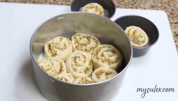 20. Arrange rolls in a lined baking dish
