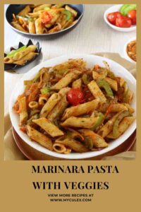 Marinara Pasta with Vegetables  Pin