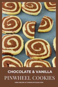 Chocolate Vanilla Pinwheel Cookies Pin
