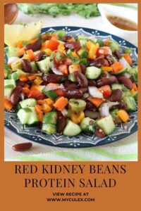 Red Kidney Beans Protein Salad Pin for Late