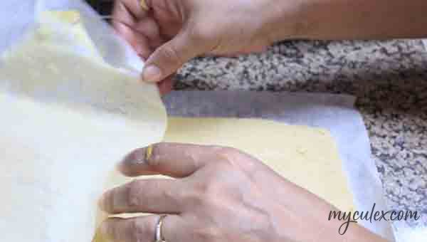 11. Remove baking paper carefully.