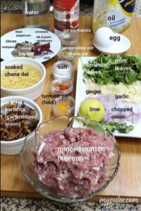 shami kabab ingredients