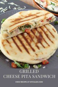 Grilled Cheese Pita Sandwich Pin for later. hic - 1