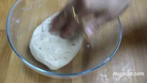 12. Make smooth soft dough. Cover and keep aside.