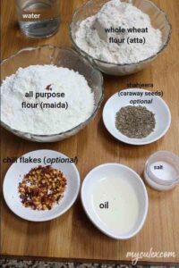 Ingredients to make wrapper sheets