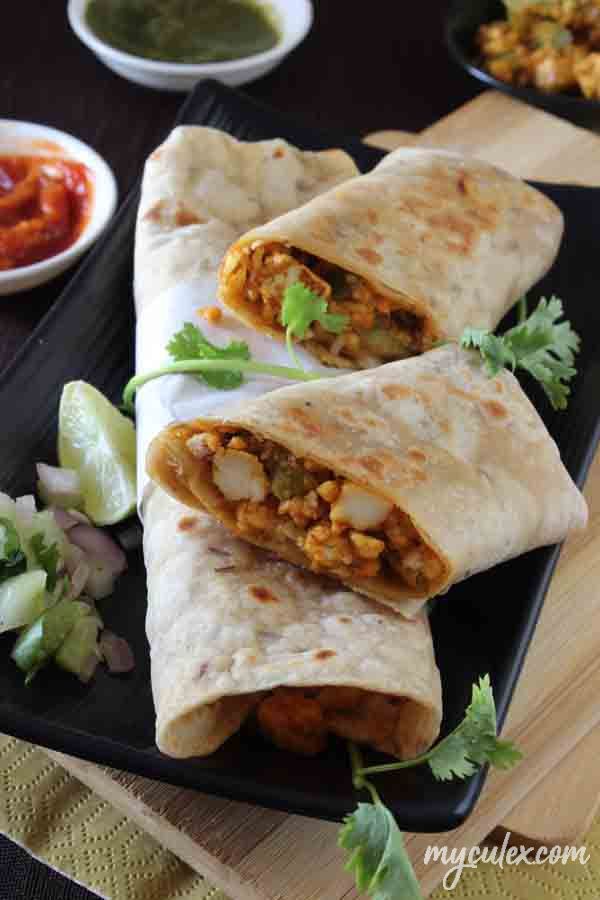 Paneer Frankie Street style • My Culinary Expressions