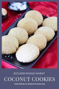 eggless coconut cookies pin for later