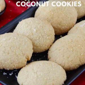 Eggless whole wheat coconut cookies pin recipe
