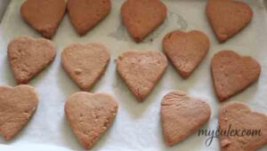 10. Baked Ginger nut hearts.