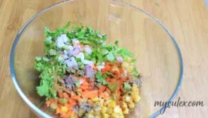 2. Add ingredients in a salad bowl.