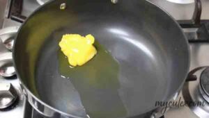 1. Heat ghee in pan.