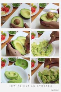 2. Cut avocado.