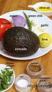 Guacamole ingredients.