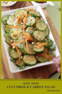 Cucumber and carrot Salad pin for later 