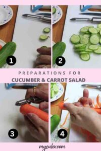 preparation for cucumber salad