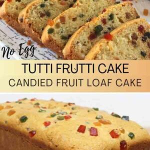 Tutti Frutti Loaf Cake recipe pin