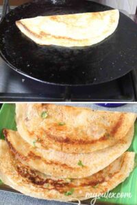 Serve rice flour dosa
