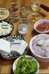 paneer stuffing ingredients 