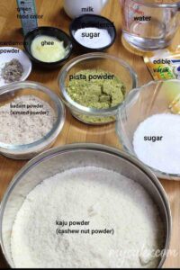 Kaju roll ingredients